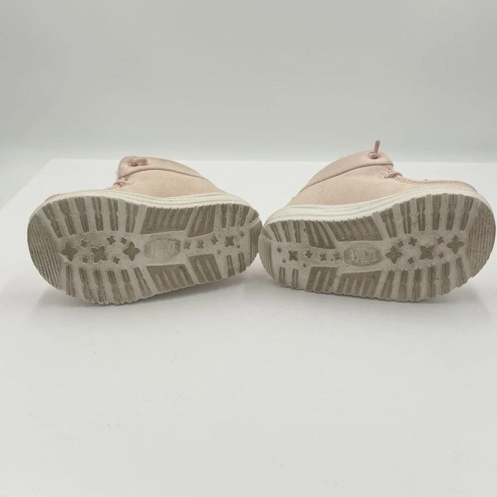 Hey Dude Lil Dude Cozy Pink Girls Slip-On Shoes Size US C4 Toddlers Sherpa Lined